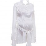 3, camisa de seda blanca