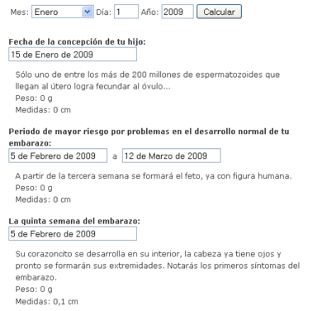 calndario de embarazo 1
