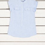 camisa azul niña
