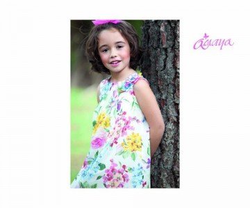vestido con flores variadas