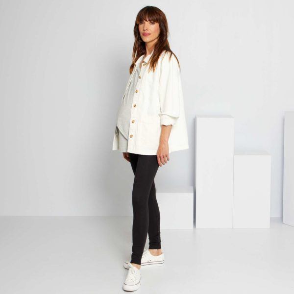 Catalogo kiabi premama legging premama de punto elastico eco concepcion negro premama 