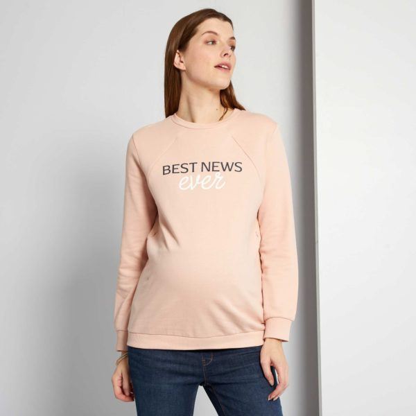 Catalogo premama kiabi sudadera premama y de lactancia eco concepcion rosa premama 