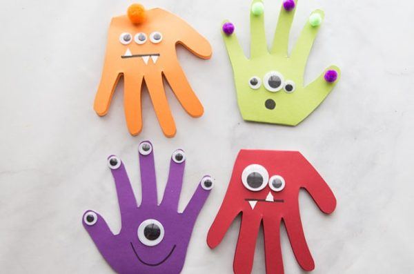 Tarjetas dia del padre huellas 